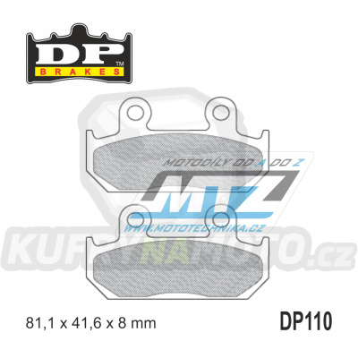 Destičky brzdové DP110-SDP DP Brakes - směs SDP Sport HH+