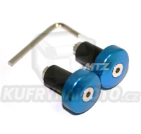 Koncovky/závaží řidítek Alloy - modré (pro vnitřní průměr řidítek ¤17mm)