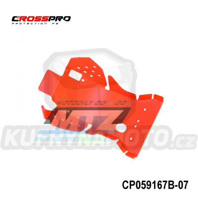 Kryt pod motor plastový DTC Engine Guard - KTM 250EXC+300EXC / 17-19 + Husqvarna TE250+TE300 / 17-19 - barva oranž
