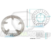 Kotouč brzdový (260/125/5D) - Gilera Nexus125-500 + Piaggio Beverly125-500+Carnaby125-300+X125EVO+X250EVO+X7125-300+X8125-250+X9180-500