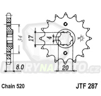 Řetězové kolečko JT JTF 287-14 14 zubů