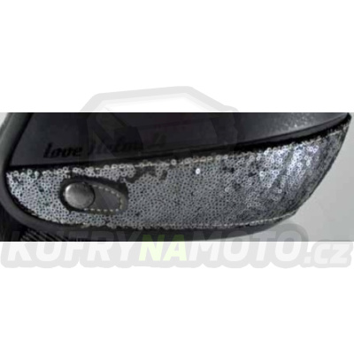 Límec na přilbu LOVE HELMETS sequins gunmetal