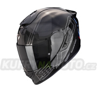 Moto přilba SCORPION EXO-1400 EVO II CARBON AIR REIKA černo/stříbrno/modrá