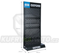prezentační stěna s rastrem pro drátový program jednostranná pro umístění ke zdi, OXFORD (černá, 900x390x1950 mm)
