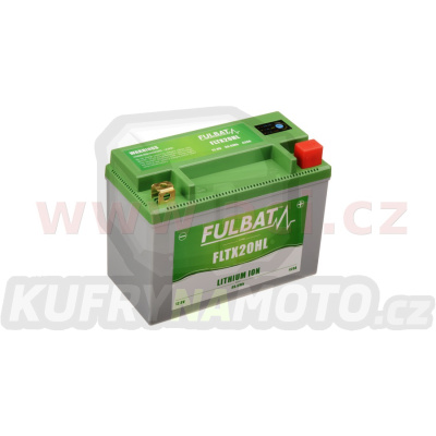 lithiová baterie LiFePO4 YTX20HL-BS FULBAT 12V, 12Ah, 720A, 1,12 kg, 175x87x155mm nahrazuje typy:(YB16CL-B,YTX20HL-BS,YTX20L-BS)