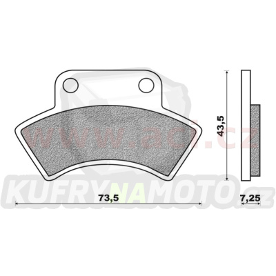 brzdové destičky (směs OFF ROAD ATV SINTERED) NEWFREN (2 ks v balení)