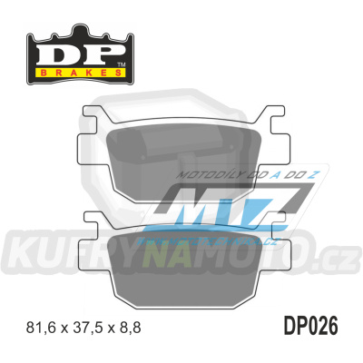 Destičky brzdové DP026 DP Brakes - směs Premium OEM Sinter