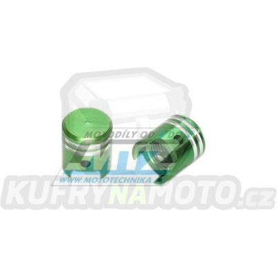 Čepičky ventilku PISTON I - barva zelená
