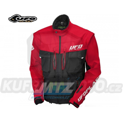 Bunda enduro UFO Taiga - černo-červená - velikost XL