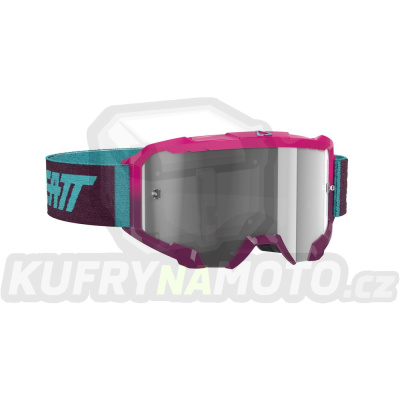 LEATT  brýle VELOCITY 4.5 GOGGLE NEON PINK CLEAR barva růžová/tyrkysová