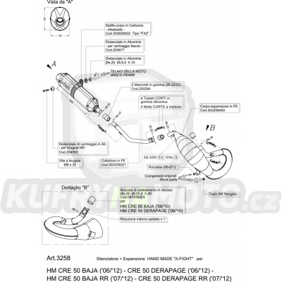 Výfuk Leo Vince HM CRE 50 DERAPAGE RR/BAJA 50 RR 2007 - 2013 X-FIGHT LVKN173-3258