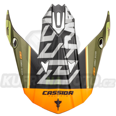 kšilt pro přilby Cross Cup Sonic, CASSIDA (zelená matná/oranžová)