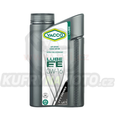 Motorový olej YACCO LUBE FE 0W16, 1 L