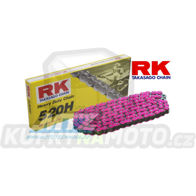 Řetěz RK 520 H (118čl) - netěsněný/ bezkroužkový (růžový)