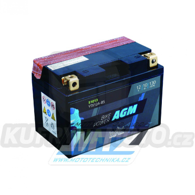 Baterie (akumulátor motocyklový) YT12A-BS (12V-10Ah)