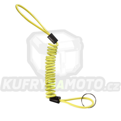 připomínač kotoučového zámku MINDER CABLE, OXFORD (reflexní žlutý, průměr lanka 4 mm, 1 ks, balený sáčku se zdrhovadlem)