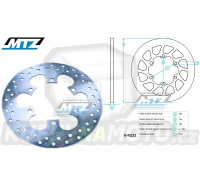 Kotouč brzdový MTZ Classic - Kawasaki KLX250 / 94-99 + KLX250R / 94-99 + KLX650 / 93-97 + GPZ500 + ZX250+ZXR250