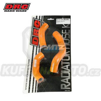 Hadice chladiče DRC RADIATOR HOSE KIT - DRC D47-01-879 - KTM 450SXF / 16-18 - oranžové (sada 3ks)