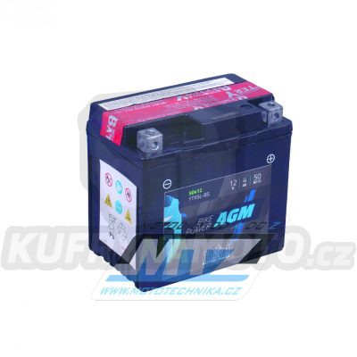 Baterie (akumulátor motocyklový) YTX5L-BS (12V-4Ah)