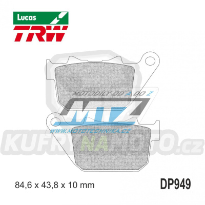 Destičky brzdové DP949-LUSH TRW Lucas MCB754SH - směs Sinter Racing Offroad