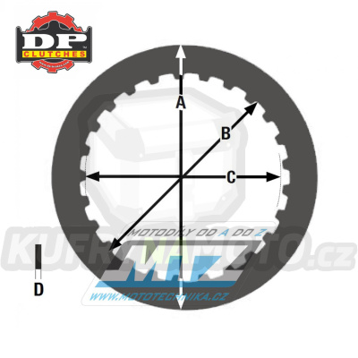 Lamely spojkové plechové (meziplechy) - Kawasaki KX80+100 / 89-97