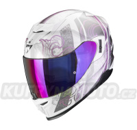 Moto přilba SCORPION EXO-520 EVO AIR FASTA bílo/fialová