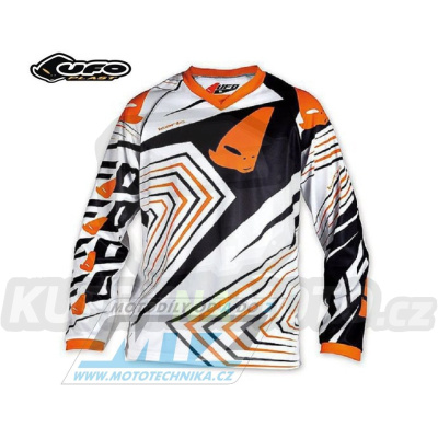 Dres motokros dětský UFO ICONIC - bílo-oranžový - velikost XXXS