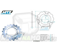 Kotouč brzdový MTZ - zubatý desing Wave - Suzuki RM80 / 86-01 + RM85 / 02-04