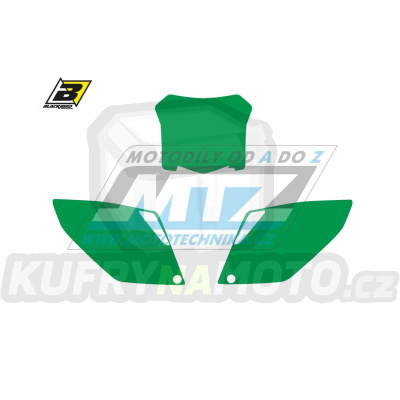Polepy číslových tabulek (vystřižené) - Honda CRF250/08-09 - barva zelená