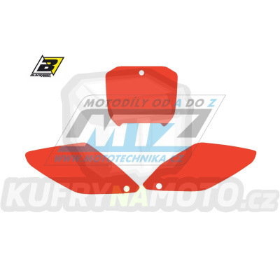 Polepy číslových tabulek (vystřižené) - Honda CR125+CR250 / 02-03 - barva červená