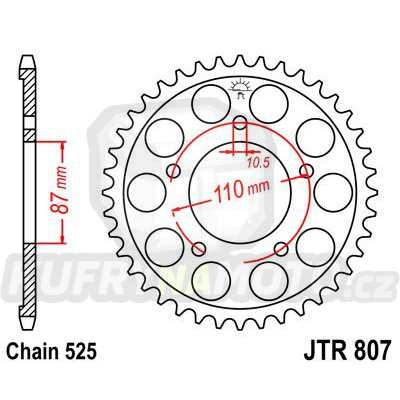 Rozeta PBR 44 zubů 807-44-PBRR828-44- výprodej