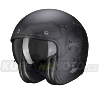 Moto přilba SCORPION BELFAST PIQUE matná černo/stříbrná