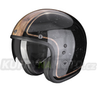 Moto přilba SCORPION BELFAST EVO RETROL černo/hnědá