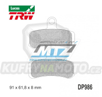 Destičky brzdové DP986-LUSV TRW Lucas MCB813SV - směs Sinter Road