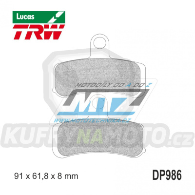 Destičky brzdové DP986-LUSV TRW Lucas MCB813SV - směs Sinter Road
