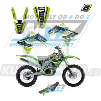 Polepy s potahem sedla (sada polepů a potah sedla Dream) - Kawasaki KXF450 / 09-11 - typ polepů Dream4