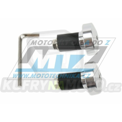 Koncovky/závaží řidítek Alloy - stříbrné (pro vnitřní průměr řidítek ¤17mm)