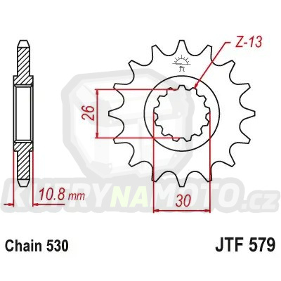 Řetězové kolečko JT JTF 579-18 18 zubů