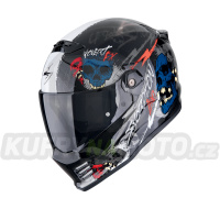 Moto přilba SCORPION COVERT FX SKULLZ černo/šedo/červená