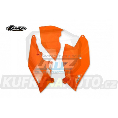 Bočnice + levý kryt air-boxu KTM 125SX+150SX / 16-18 + 250SX / 17-18 + 250SXF+350SXF+450SXF / 16-18 + 125EXC+250EXC+300EXC / 17-19 + 250EXCF+350EXCF+450EXC+500EXC / 17-19 - barva oranžová