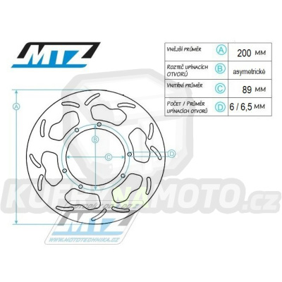 Kotouč brzdový CC Brake Disc (kulatý design Classic) - KTM 125MX+250MX+500MX / 88 + 125SX+250SX