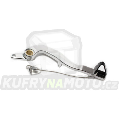 Brzdový pedál MOTION STUFF 83P-0621002 silver body, black steel fixed tip Steel Fixed Tip