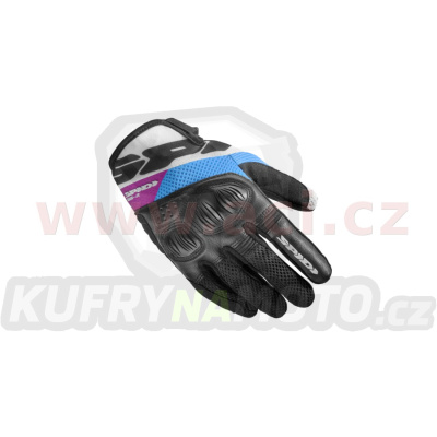 rukavice FLASH R EVO LADY, SPIDI (černé/bílé/světle modré/růžové)