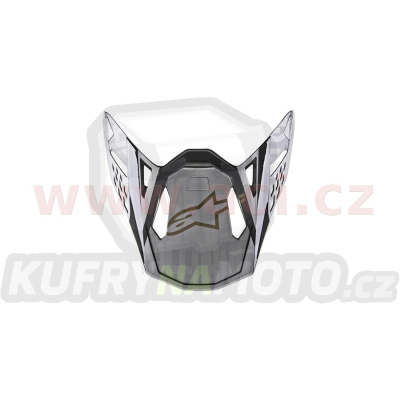 kšilt pro přilby SUPERTECH S-M10 ALLOY, ALPINESTARS (stříbrná/černá/zlatá metalická)