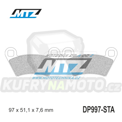 Destičky brzdové DP997-STA - směs Standard