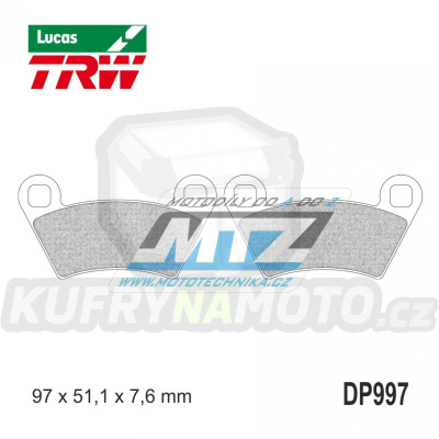 Destičky brzdové DP997-LUSI TRW Lucas MCB857SI - směs Sinter Offroad