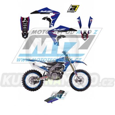 Polepy s potahem sedla (sada polepů a potah sedla Dream) - Yamaha YZF250 / 19-23 + YZF450 / 18-22 - typ polepů Dream4