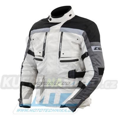 Bunda na motorku EIGHT Trekk Adventure Jacket - barva písková+černá - velikost XL