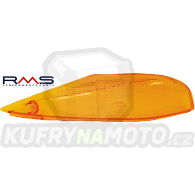 Sklo blinkru - pravé přední RMS 246470220 oranžová Homologace