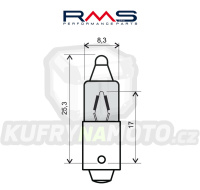 Žárovka RMS 246510025 12V 23W, 180° (10 kusů)